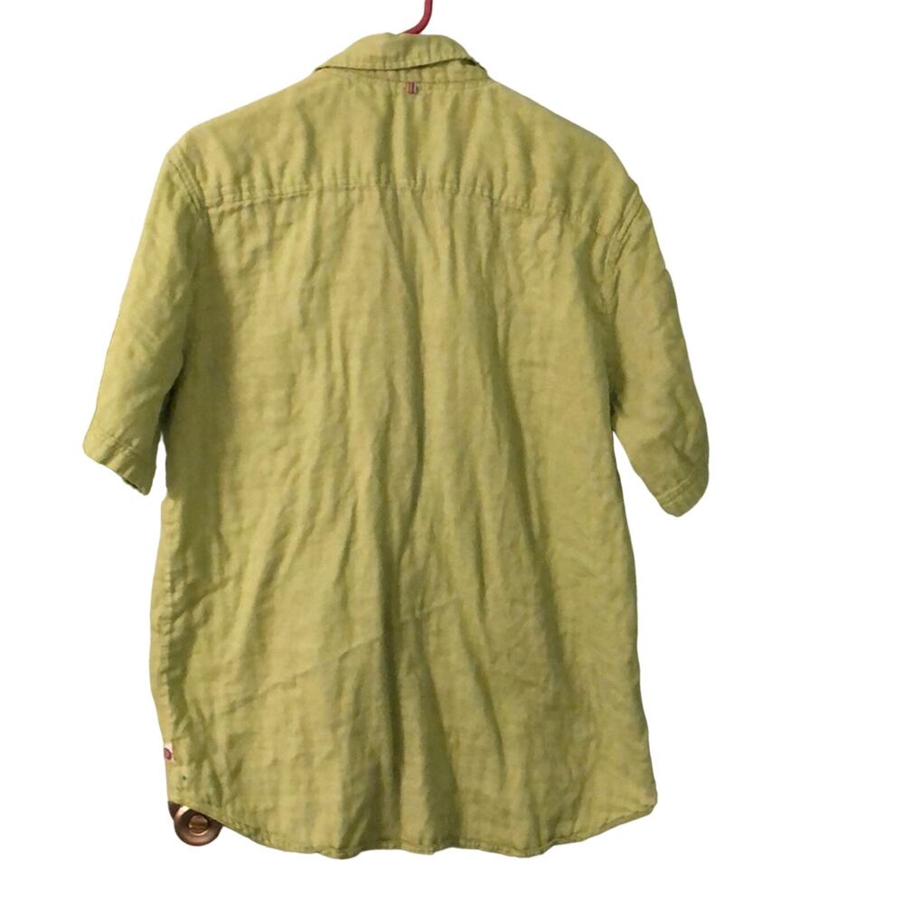 Margaritaville Green Cotton Button Front Shirt Men's Large Lightweight Summer - Picture 2 of 10